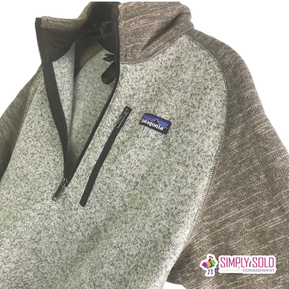 Patagonia Women's Better Sweater 1/4 Zip Knit Fleece Pullover Light Brown Sz M - Picture 4 of 8
